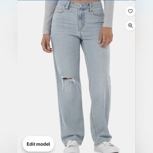 No Boundaries Blue High Waist Straight Leg Jeans